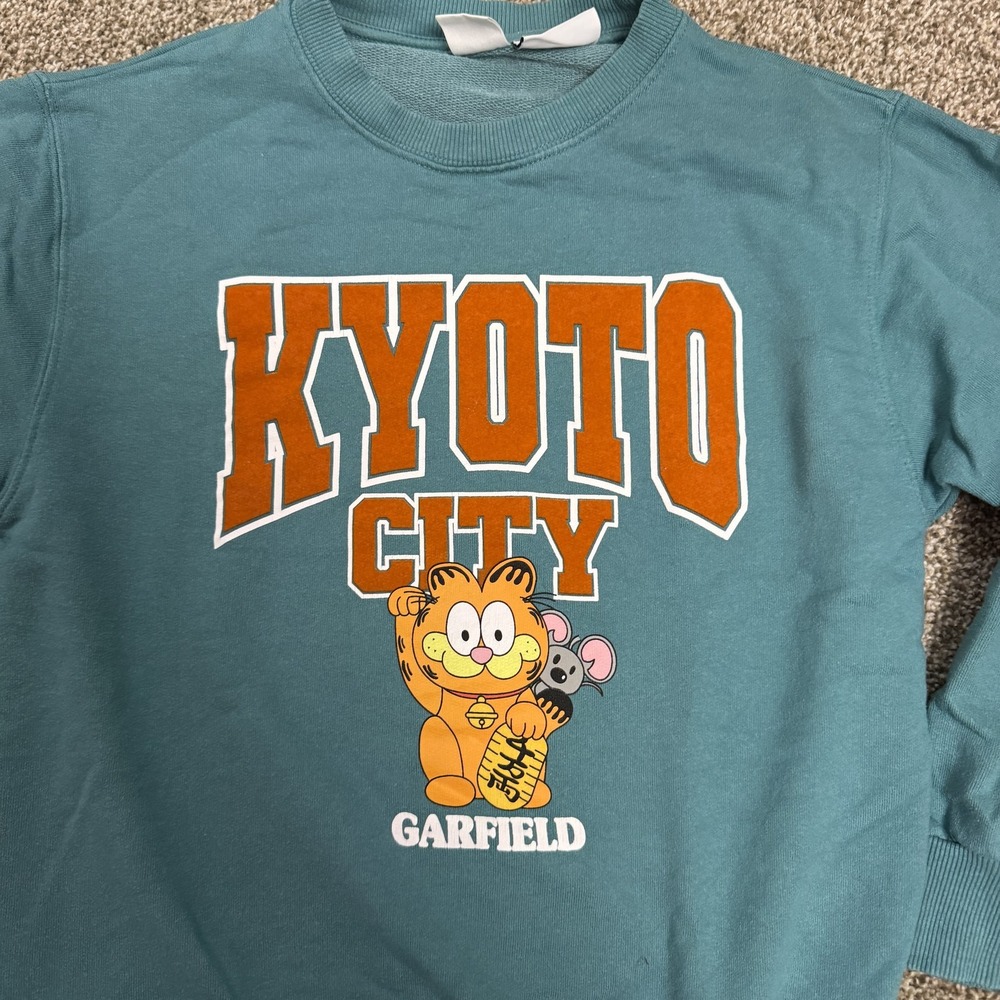 Zara Teal Kyoto City Garfield Sweatshirt - Picture 2 of 9